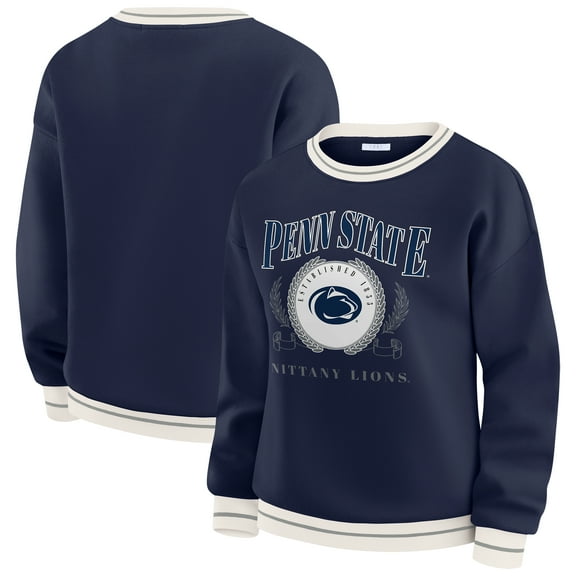 Women's WEAR by Erin Andrews Navy Penn State Nittany Lions Seal Sweatshirt