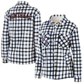 thumbnail image 1 of Women's WEAR by Erin Andrews Oatmeal Montreal Canadiens Plaid Button-Up Shirt Jacket, 1 of 3