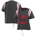 thumbnail image 1 of Women's WEAR by Erin Andrews Pewter Tampa Bay Buccaneers Cinched Colorblock T-Shirt, 1 of 3