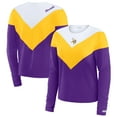 thumbnail image 1 of Women's WEAR by Erin Andrews Purple/Gold Minnesota Vikings Chevron Tri-Blend Long Sleeve T-Shirt, 1 of 3