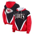thumbnail image 1 of Women's WEAR by Erin Andrews Red/Black Kansas City Chiefs Plus Size Retro Crinkle Full-Zip Hoodie Windbreaker Jacket, 1 of 5