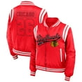 thumbnail image 1 of Women's WEAR by Erin Andrews  Red Chicago Blackhawks Baller Full-Zip Bomber Jacket, 1 of 3