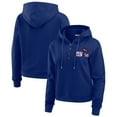 thumbnail image 1 of Women's WEAR by Erin Andrews  Royal New York Giants Waffle Hoodie Pullover Top, 1 of 4