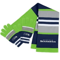 Women's WEAR by Erin Andrews Seattle Seahawks Stripe Glove & Scarf Set