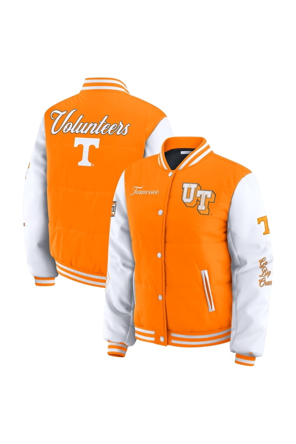 Women's WEAR by Erin Andrews Tennessee Orange Tennessee Volunteers Varsity Puffer Jacket