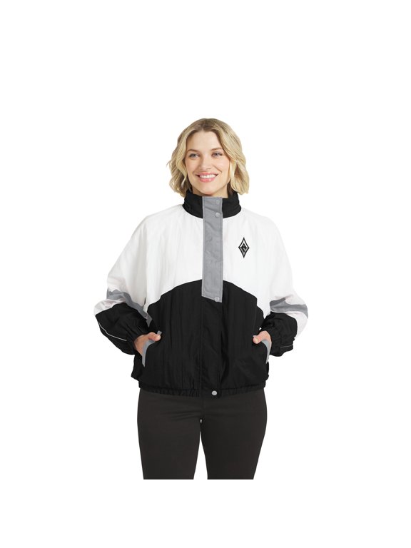 Women's WEAR by Erin Andrews White/Black Las Vegas Aces Full-Zip Windbreaker Jacket