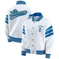 thumbnail image 1 of Women's WEAR by Erin Andrews White Detroit Lions Full-Snap Fleece Sweatshirt Jacket, 1 of 6