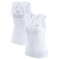 thumbnail image 1 of Women's WEAR by Erin Andrews White Houston Astros Rib-Knit Henley Tank Top, 1 of 5