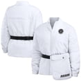 thumbnail image 1 of Women's WEAR by Erin Andrews  White Las Vegas Raiders Packaway Full-Zip Puffer Jacket, 1 of 6
