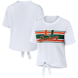 Women's Pressbox White Miami Hurricanes Vintage Easy T-Shirt Size: Extra Large