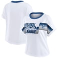 thumbnail image 1 of Women's WEAR by Erin Andrews White NFL Cropped Center Stripe Dolman T-Shirt, 1 of 6