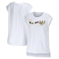 thumbnail image 1 of Women's WEAR by Erin Andrews White Nashville Predators Greetings From Muscle T-Shirt, 1 of 3