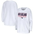 thumbnail image 1 of Women's WEAR by Erin Andrews White New England Patriots Domestic Pullover Sweatshirt, 1 of 3
