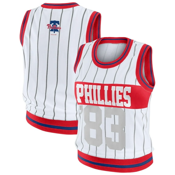Women's-WEAR by Erin Andrews  White Philadelphia Phillies Sporty Tank Top