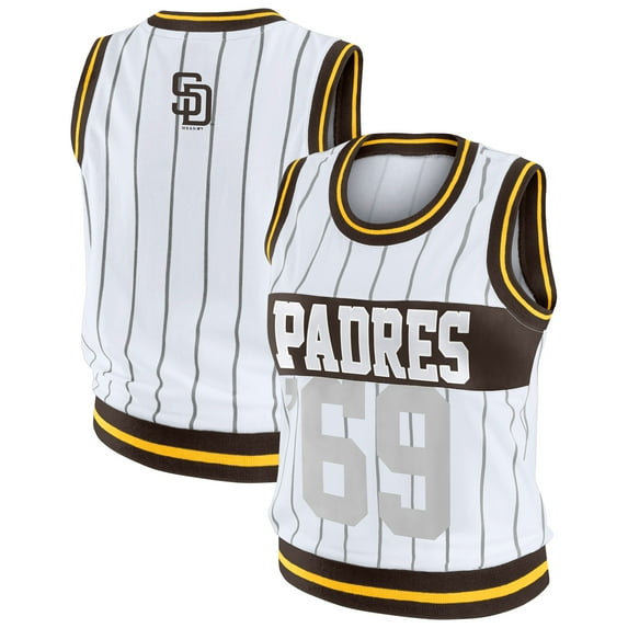 Women's-WEAR by Erin Andrews White San Diego Padres Sporty Tank Top