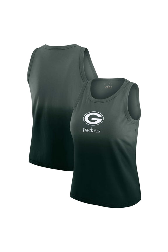 Women's WEAR by Erin Andrews x Gracie Hunt Green Green Bay Packers Ombre Tank Top