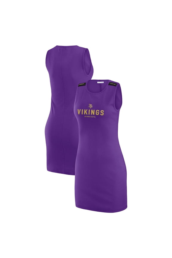 Women's WEAR by Erin Andrews x Gracie Hunt Purple Minnesota Vikings Ribbed Tank Dress