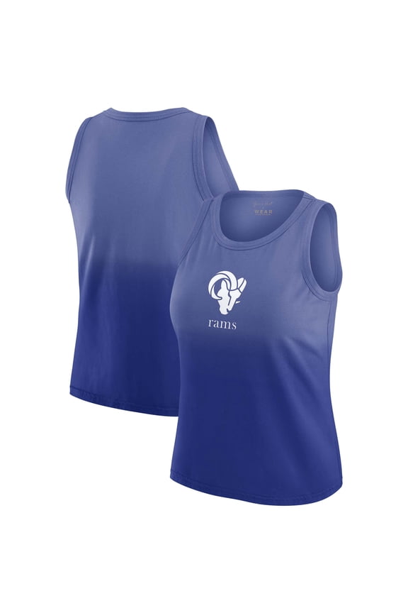 Women's WEAR by Erin Andrews x Gracie Hunt Royal Los Angeles Rams Ombre Tank Top
