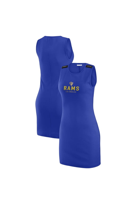 Women's WEAR by Erin Andrews x Gracie Hunt Royal Los Angeles Rams Ribbed Tank Dress