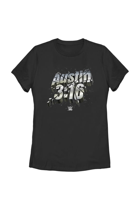 Women's WWE Austin 3:16 Graphic Tee Black Medium