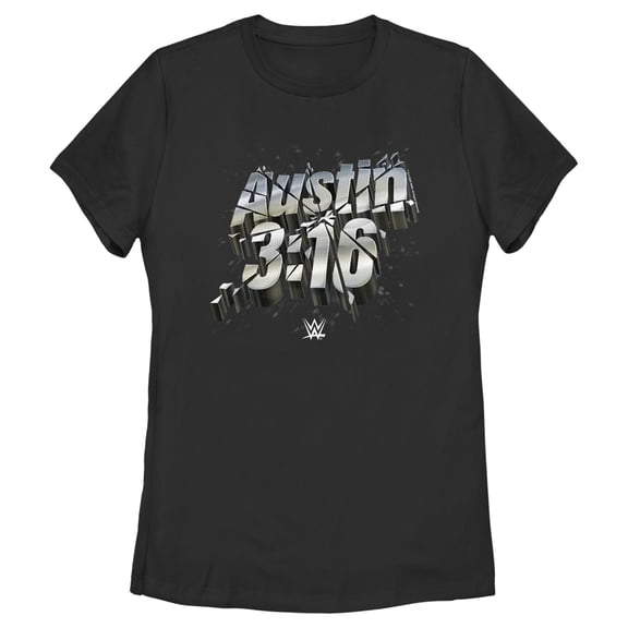 Women's WWE Austin 3:16 Graphic Tee Black Small