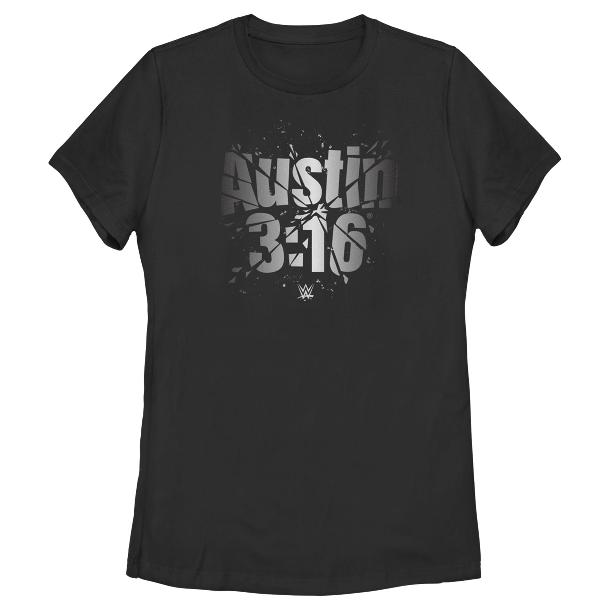 Women's WWE Austin 3:16 Shattered Logo Graphic Tee Black Medium ...