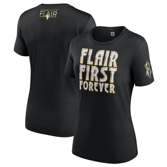 Women's WWE Black Charlotte Flair Women's Royal Rumble 2025 Winner T-Shirt
