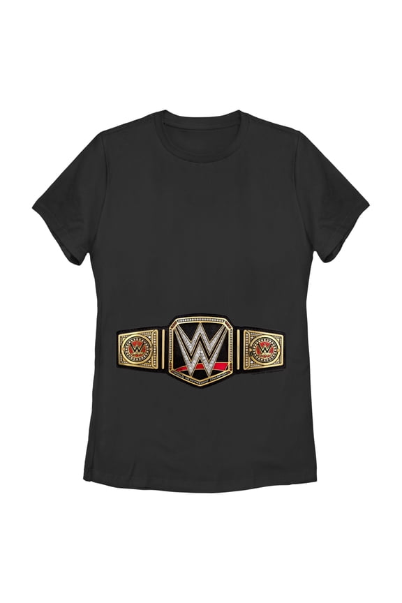 Women's WWE Championship Belt Graphic Tee Black 2X Large