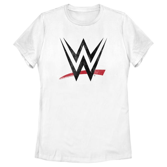 Women's WWE Classic Black Logo Graphic Tee White Large