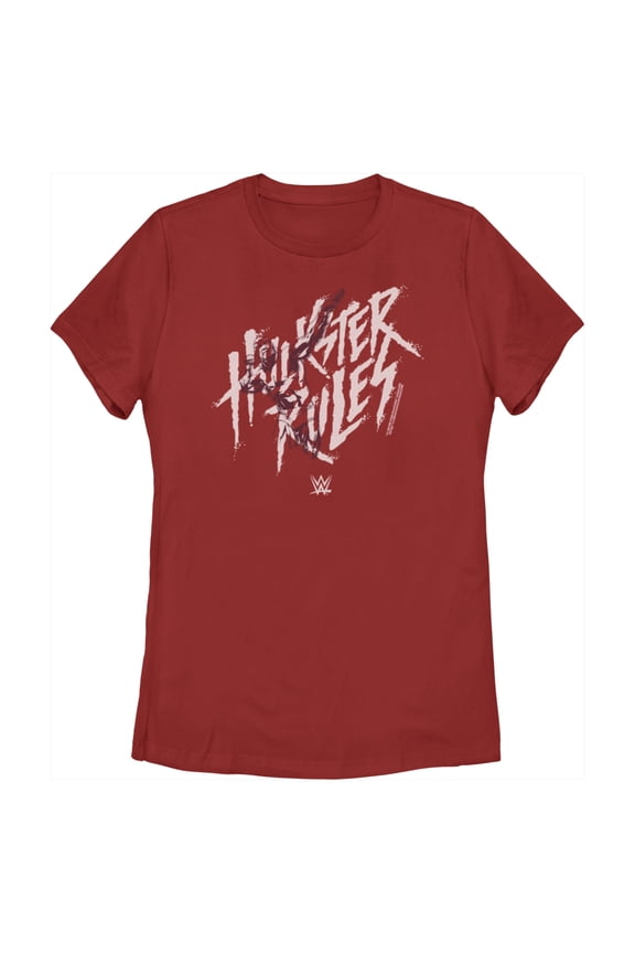 Women's WWE Hulk Hogan Hulkster Rules Graphic Tee Red Medium