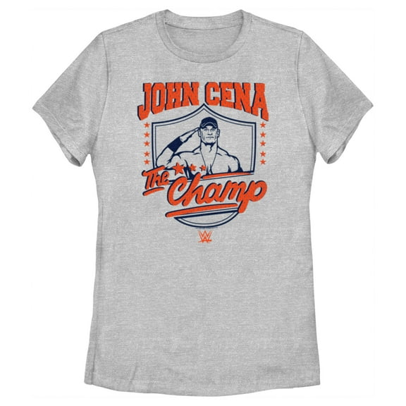 Women's WWE John Cena The Champ  Graphic Tee Athletic Heather Medium