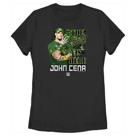 Women's WWE John Cena The Champ is Here  Graphic Tee Black X Large