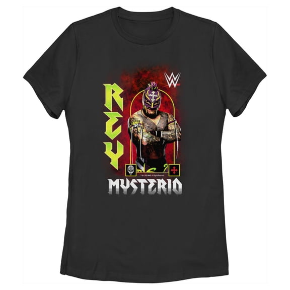 Women's WWE Rey Mysterio Poster Graphic Tee Black Medium