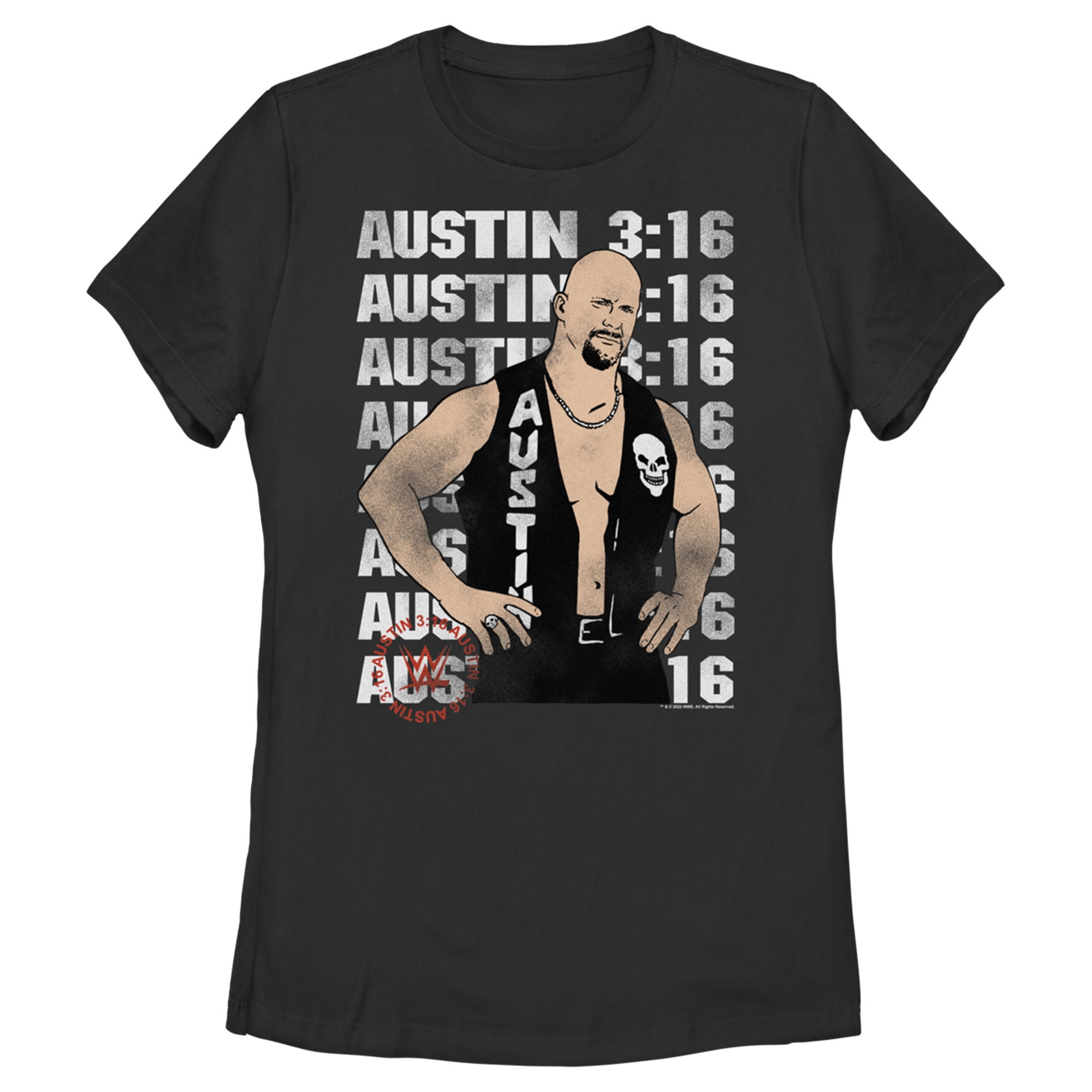 Women's WWE Stone Cold Steve Austin 3:16 Animated Graphic Tee Black ...