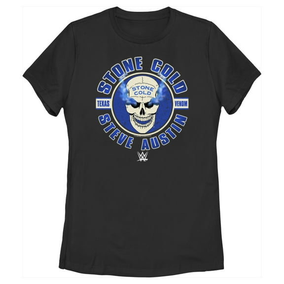 Women's WWE Stone Cold Steve Austin Texas Venom Logo  Graphic Tee Black 2X Large