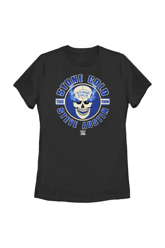 Women's WWE Stone Cold Steve Austin Texas Venom Logo Graphic Tee Black Medium