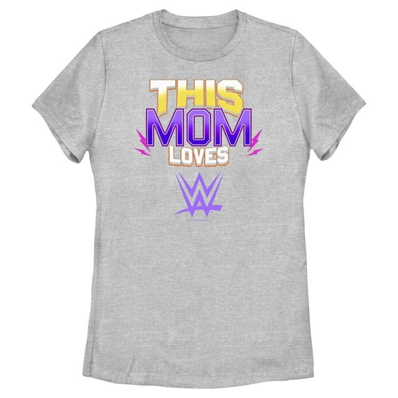 Women's WWE This Mom Loves WWE Graphic Tee Athletic Heather X Large