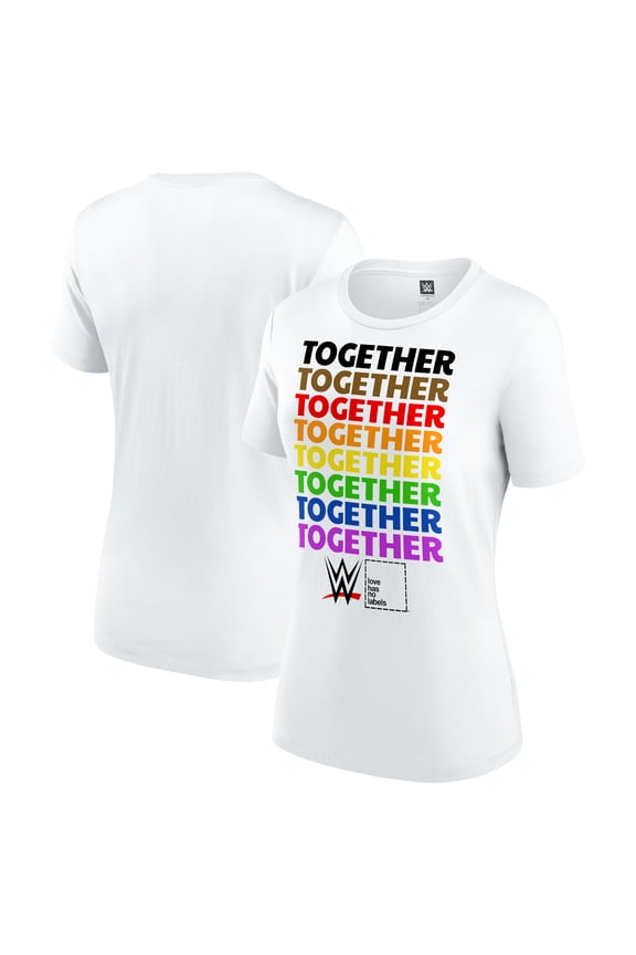 Women's WWE Together Pride T-Shirt - White