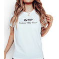 thumbnail image 1 of Women's "WWJD? Probably Flip Tables" Playful Graphic Cotton T-Shirt Comfortable Short Sleeve Round Neck Top White S-5XL, 1 of 5