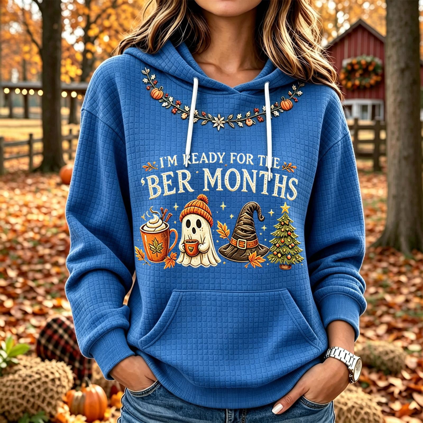 Women's Waffle I'm Ready for The 'BER Months Ghost Coffee Witch Hat ...
