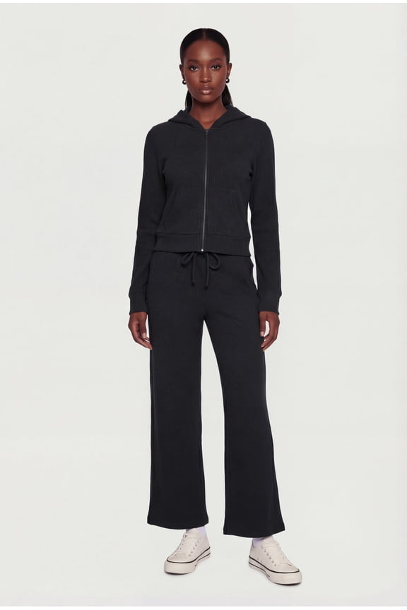Women's Waffle Knit Drawstring Waist Pants