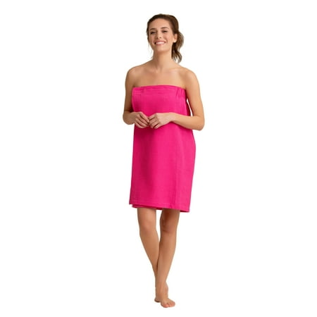 Women's Waffle Spa/Bath Wrap - Soft, Light, and Comfortable with Adjustable Closure for Swift Drying