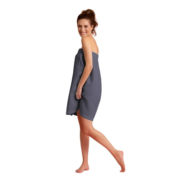 Women's Waffle Spa/Bath Wrap - Soft, Light, and Comfortable with Adjustable Closure for Swift Drying