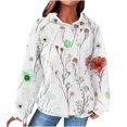thumbnail image 1 of Women's Waffle Sweatshirt Fashion Print Hooded Sweatshirts Loose Casual Long Sleeve Top with Pocket Drawstring Pullover 2025 Trendy Clothing, 1 of 5