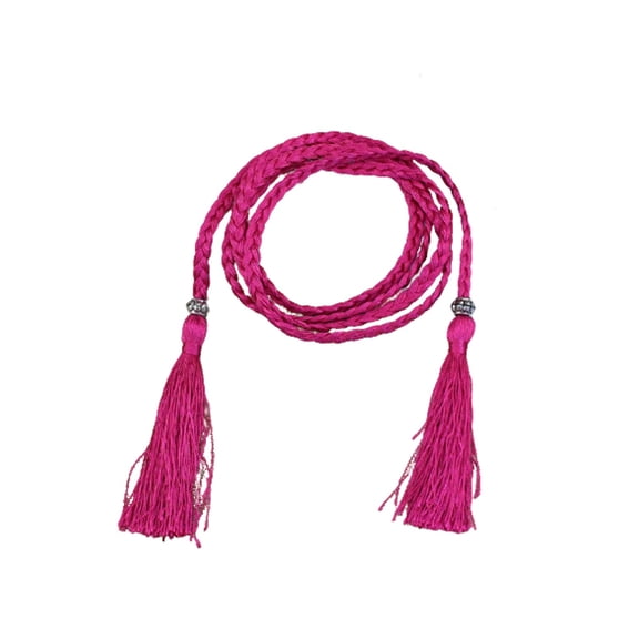 Women's Waist Belt Woven Tassels Chain Belt Skinny Belt for Skirt Dress Girls Braided Waist Tie Belt/Rope with Tassel Wrap Cloth Belts for Dress Pants