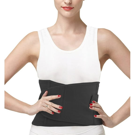 Women's Waist Belt for Lumbar Support Heavy Work Lift Exercise Relief Back Brace (Black, S/M)