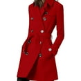 thumbnail image 1 of Women's Waist High Double Overcoat With Belted Design For Winter Fashion" Warm Colorful Winter Jackets Formal Fall Jackets for Women Heavy Overcoat Womens Winter Jackets Cold Weather Womens Winter, 1 of 3