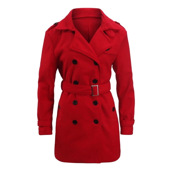 Women's Waist High Double Overcoat With Belted Design For Winter Fashion" winter clothing for women