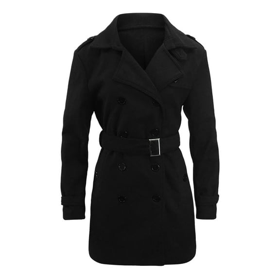 Women's Waist High Double Overcoat With Belted Design For Winter Fashion" winter clothing for women