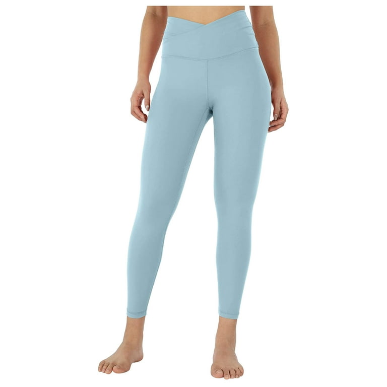 Women's Waist Pant Soft Sport Yoga Leggings with Inner Pocket Workout  Running Tight Solid Elastic Pants Maternity Yoga Pants Crazy Yoga Mens Pants